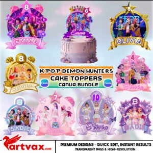 KPop Demon Hunters Cake Topper Bundle