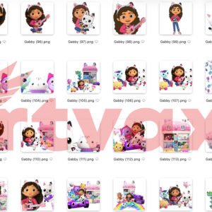 Alternative view of Gabby's Dollhouse PNG Sublimation Design for Birthday Shirt, Pandy Paws SVG Mega Bundle, Dollhouse Clipart, Digital Download