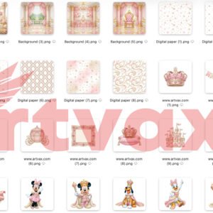 Royal Pink Mouse PNG Bundle