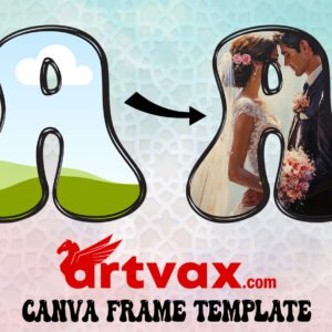 Doodle Fonts Canva Frame Bundle