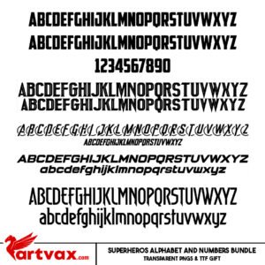 Superhero Alphabet PNG