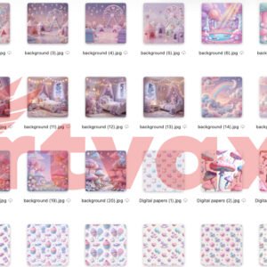 Alternative view of 3D Pastel Cute Girls PNG Bundle | Fantasy Kingdom Doll Clipart | Cute Kawaii Princess Sublimation | Pastel Mushroom Digital Paper | Magical Fairy Castle Birthday Decor | Ultra Smooth 3D Chibi Art | Instant Digital Download
