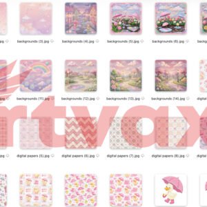 Pink Duckling PNG Bundle
