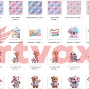 3D Magical Circus PNG Bundle