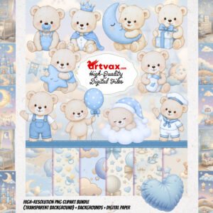 Teddy Bear Clipart Bundle PNG