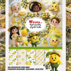 Lemon Clipart Bundle PNG