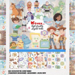 Toy Story 5 watercolor Clipart Bundle