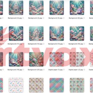 3D Mermaid PNG Bundle