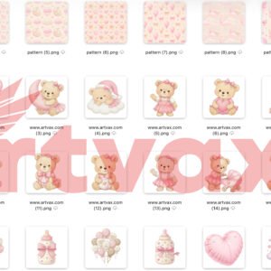 Teddy Bear Clipart Bundle PNG