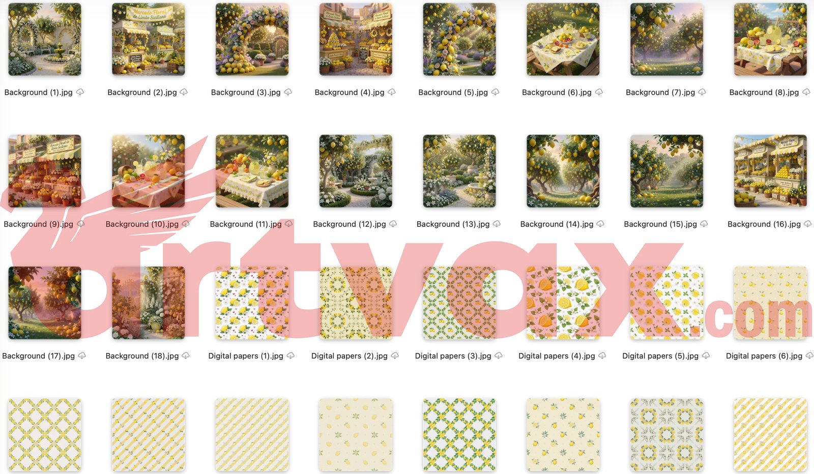 Lemon Clipart Bundle PNG