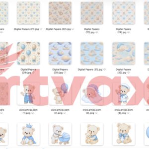 Teddy Bear Clipart Bundle PNG