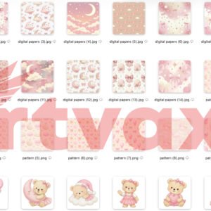Teddy Bear Clipart Bundle PNG