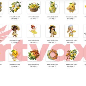 Lemon Clipart Bundle PNG
