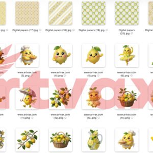 Lemon Clipart Bundle PNG