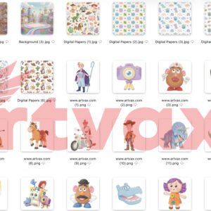 Toy Story 5 watercolor Clipart Bundle