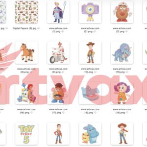 Toy Story 5 watercolor Clipart Bundle