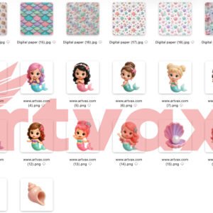 3D Mermaid PNG Bundle