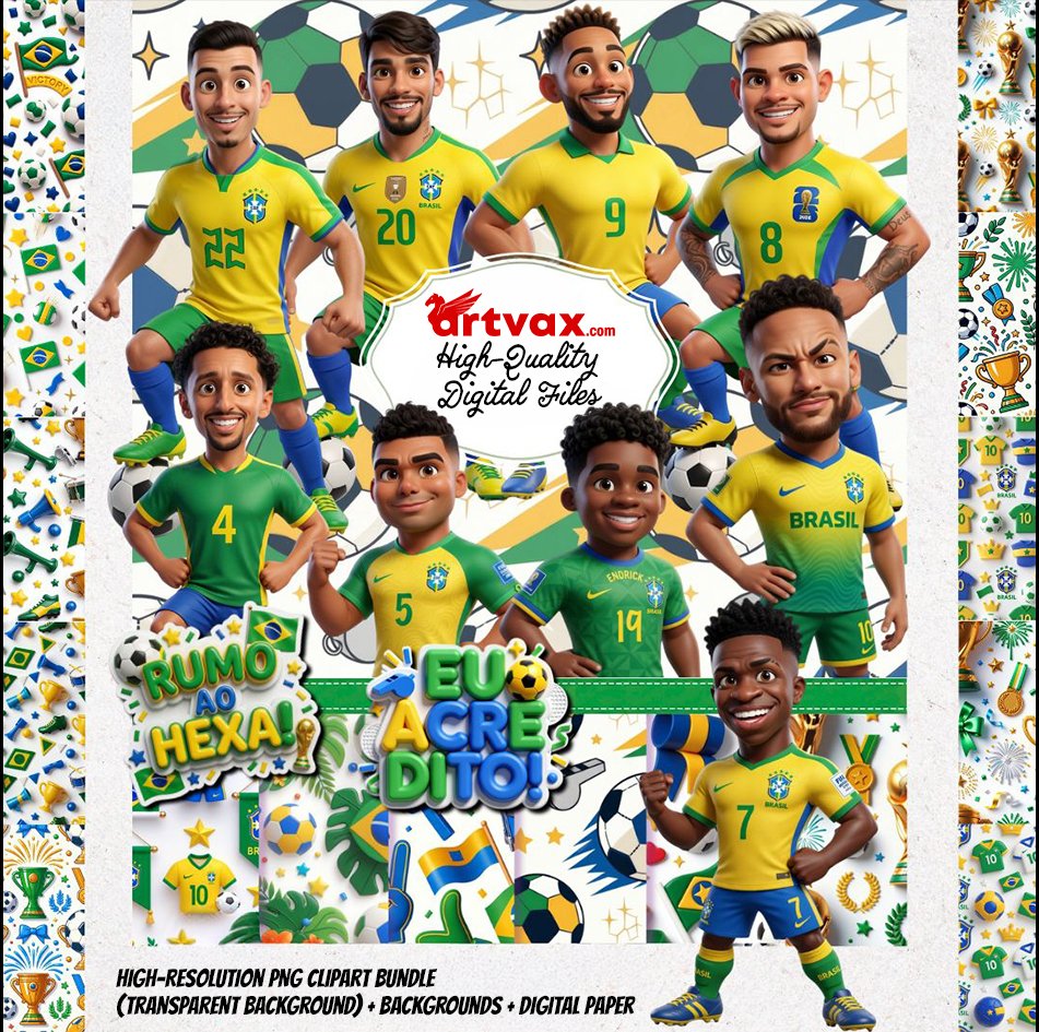 Brazil Soccer PNG Bundle