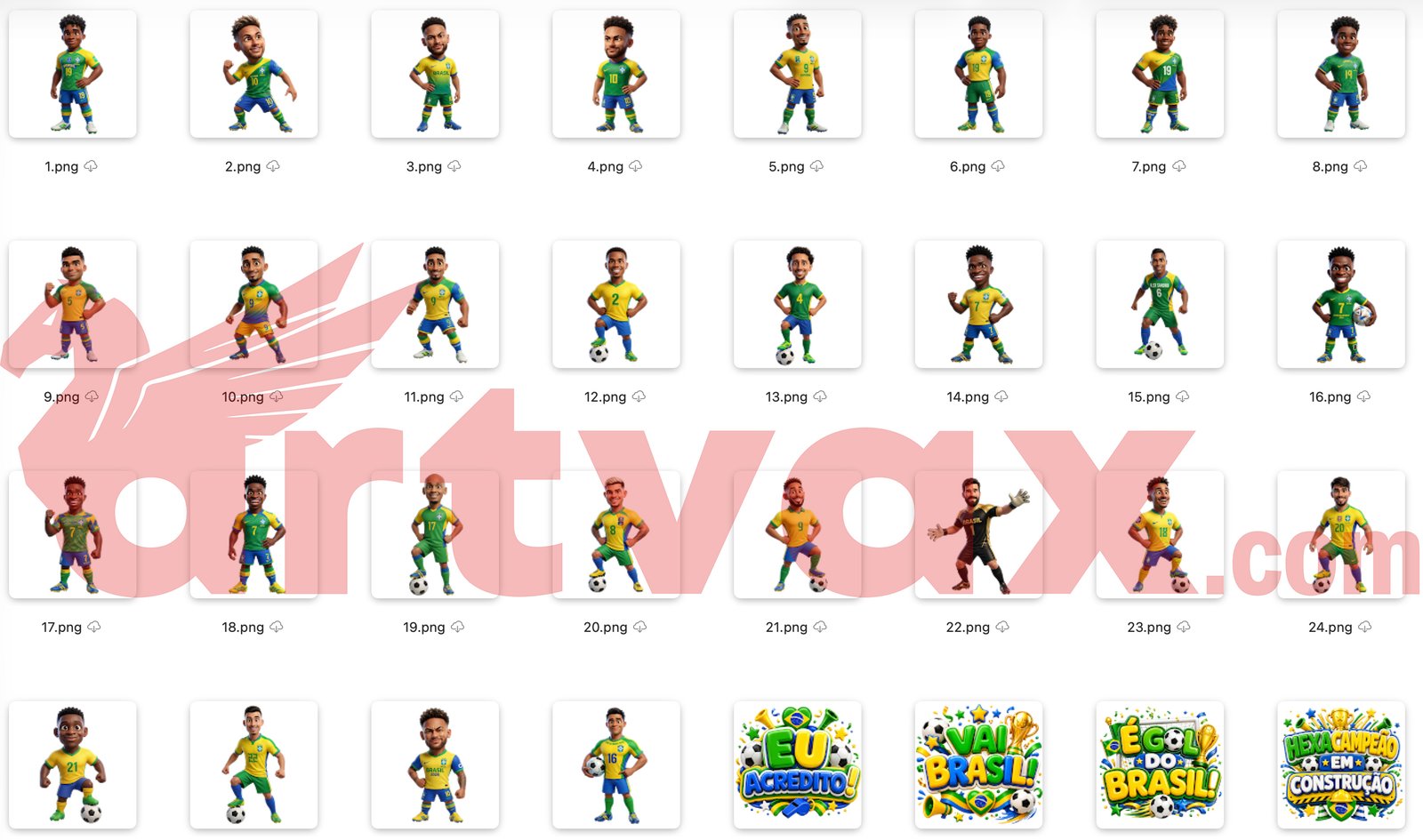 Brazil Soccer PNG Bundle