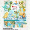 Dinosaur Summer Clipart Bundle
