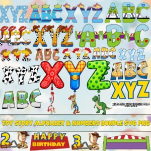 Toy Story Alphabet PNG Bundle